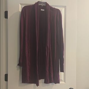 Debut Women's Draped Cardigan - Rich Purple
